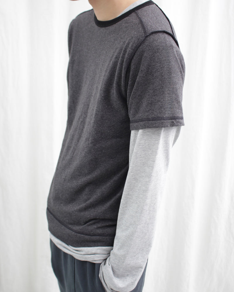 REVERSE T-SHIRT (FW24T08) Black/Grey