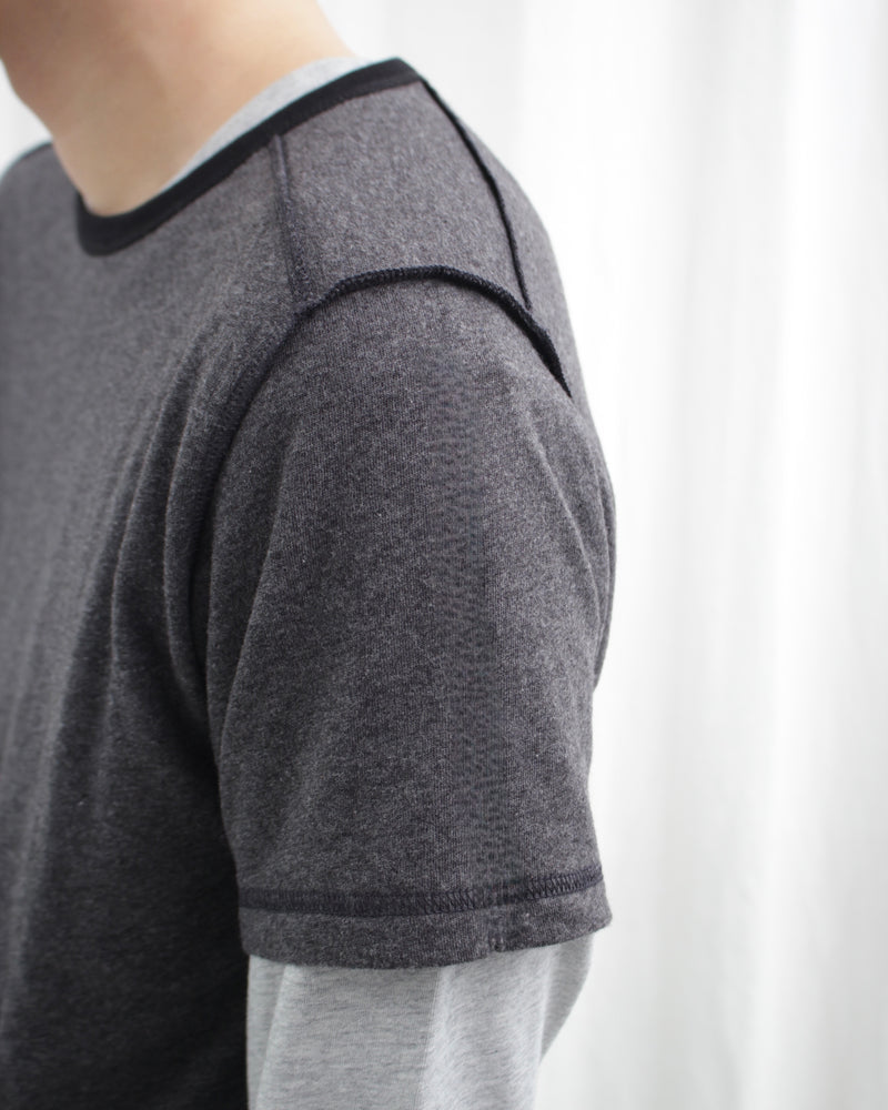 REVERSE T-SHIRT (FW24T08) Black/Grey