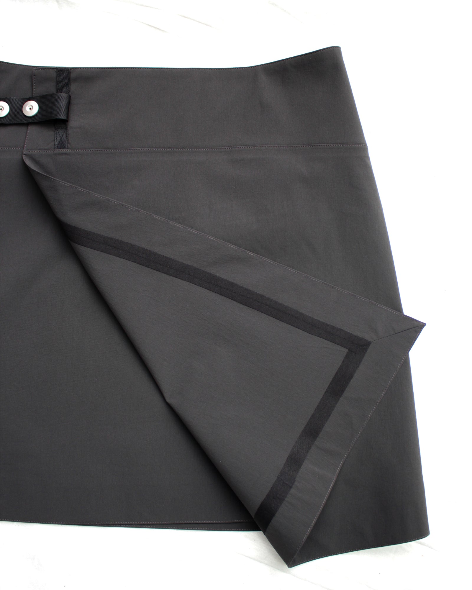 Omar Afridi / WRAPPED SKIRT (SS25-SKT-101-02) Charcoal