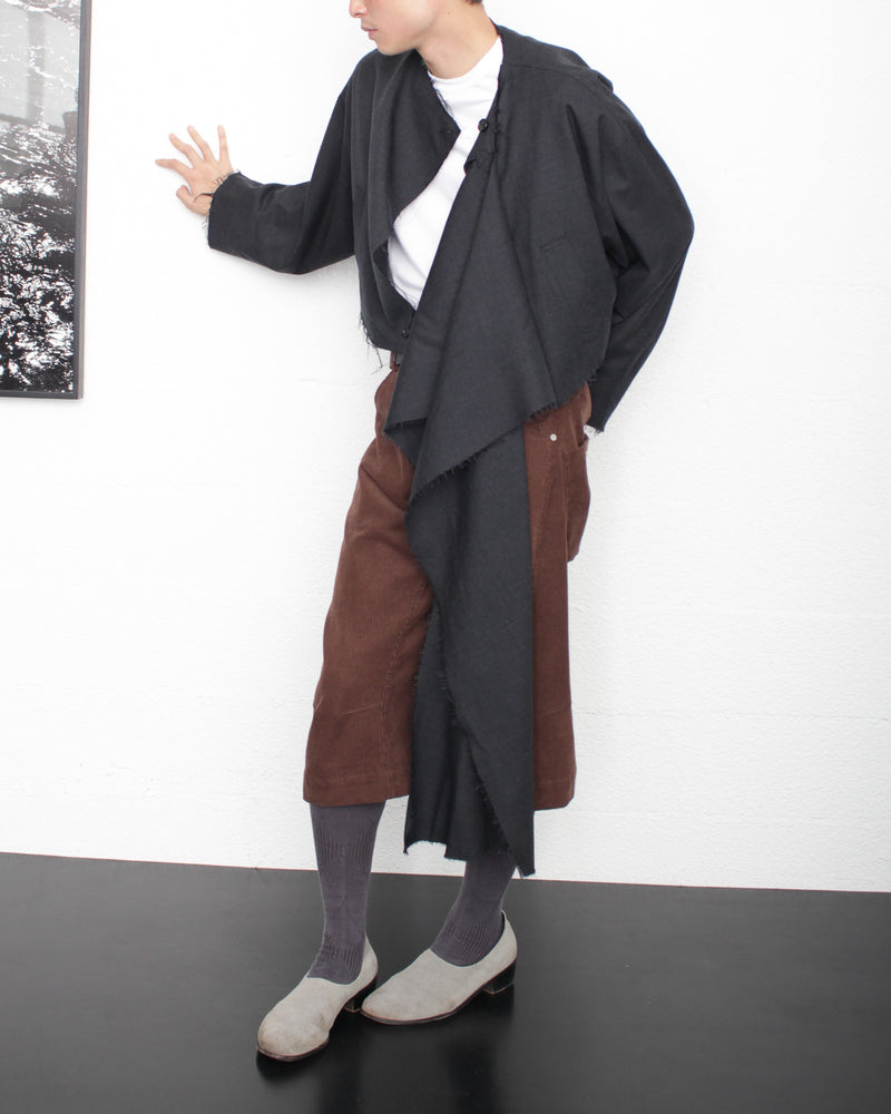 SULVAM / SHORT SCARF BLOUSON - Gray (WW-Y01-110)