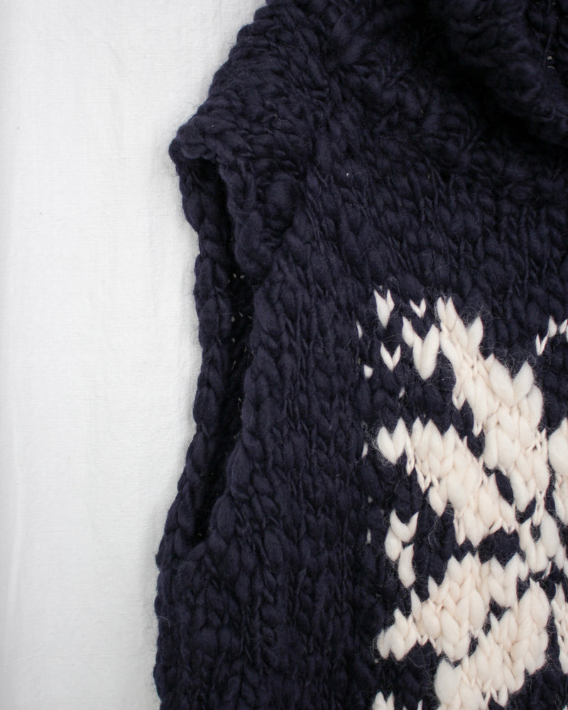 KNIT (KLAUDIA-VEST-CR) Navy