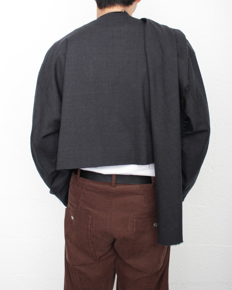 SULVAM / SHORT SCARF BLOUSON - Gray (WW-Y01-110)