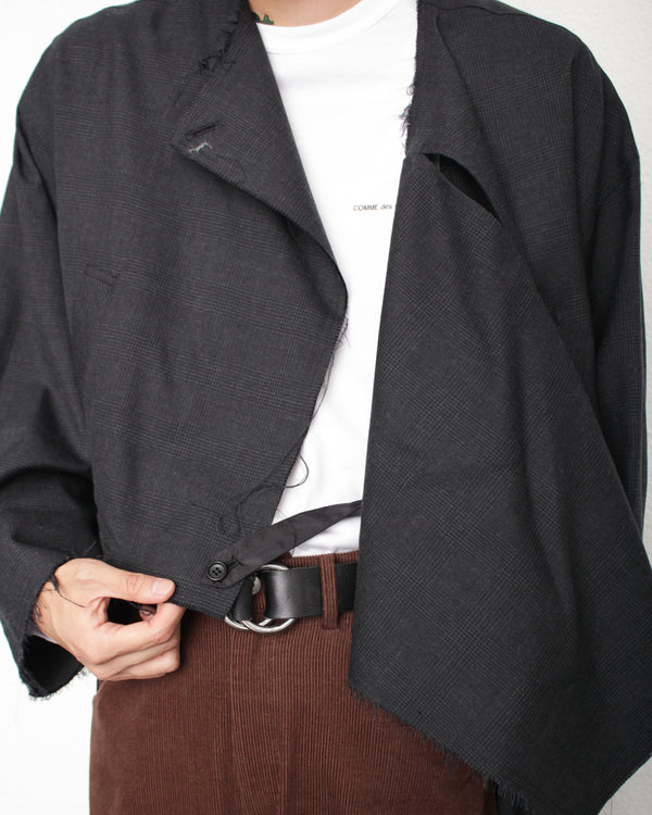 SULVAM / SHORT SCARF BLOUSON - Gray (WW-Y01-110)