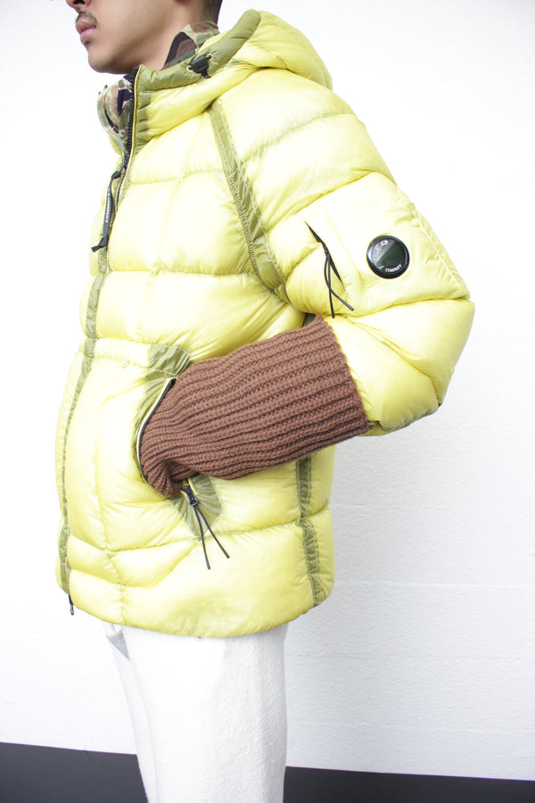 C.P. COMPANY / D.D. SHELL HOODED JACKET - Green Sheen (19CMOW702A)