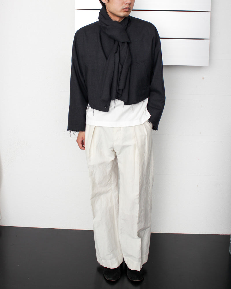 SULVAM / SHORT SCARF BLOUSON - Gray (WW-Y01-110)