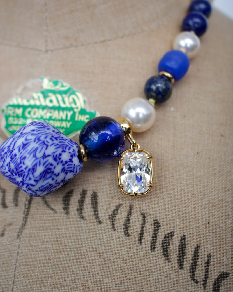 STORY NECKLACE (UA24NK02-599) Blue / White