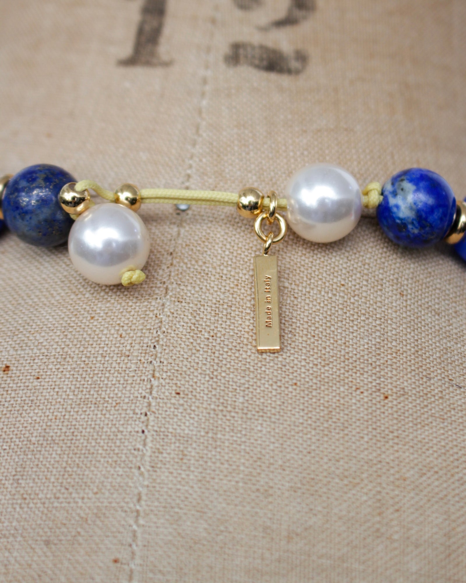 WALES BONNER / STORY NECKLACE (UA24NK02-599) Blue / White – Mukta