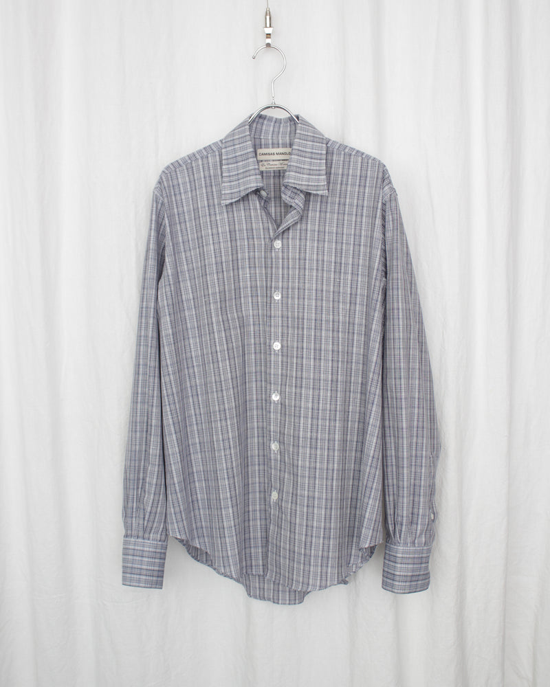 CAMISAS MANOLO / BLUE / WHITE MULTI CHECK NORMAL SHIRT - Blue / White (25020604)