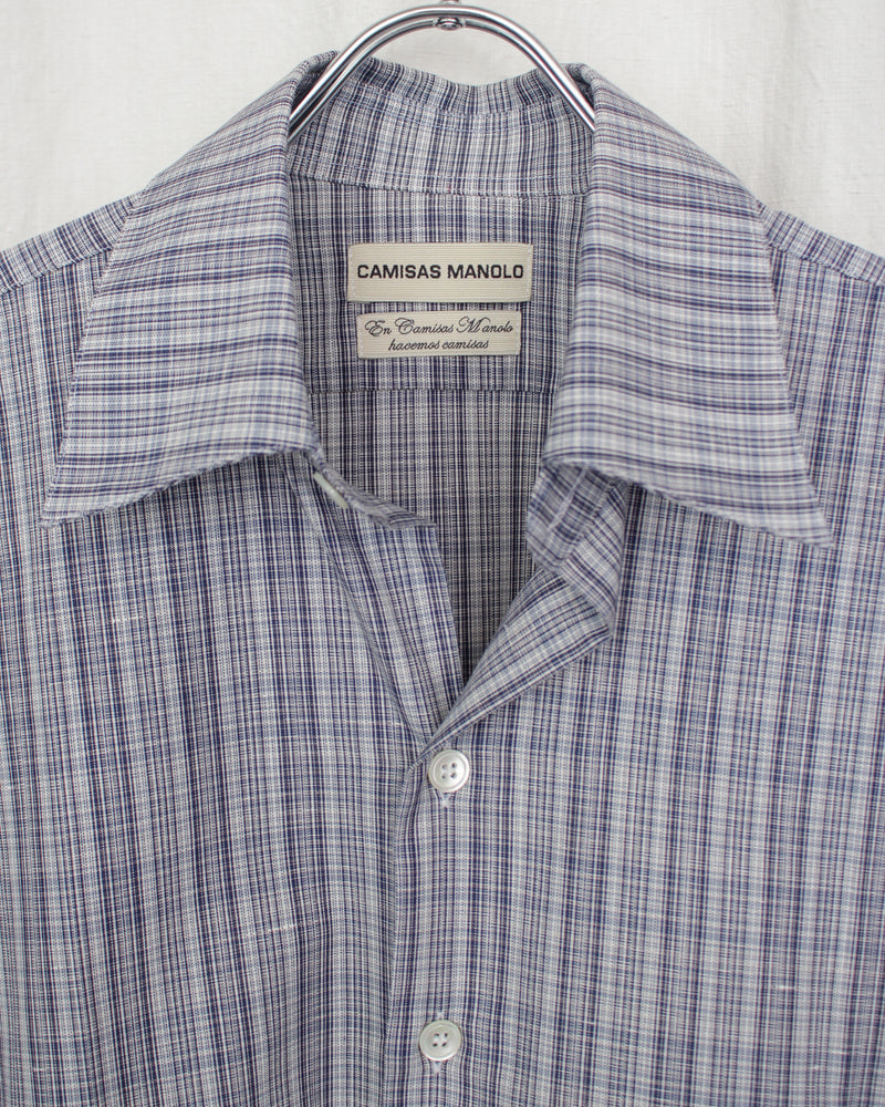 CAMISAS MANOLO / BLUE / WHITE MULTI CHECK NORMAL SHIRT - Blue / White (25020604)