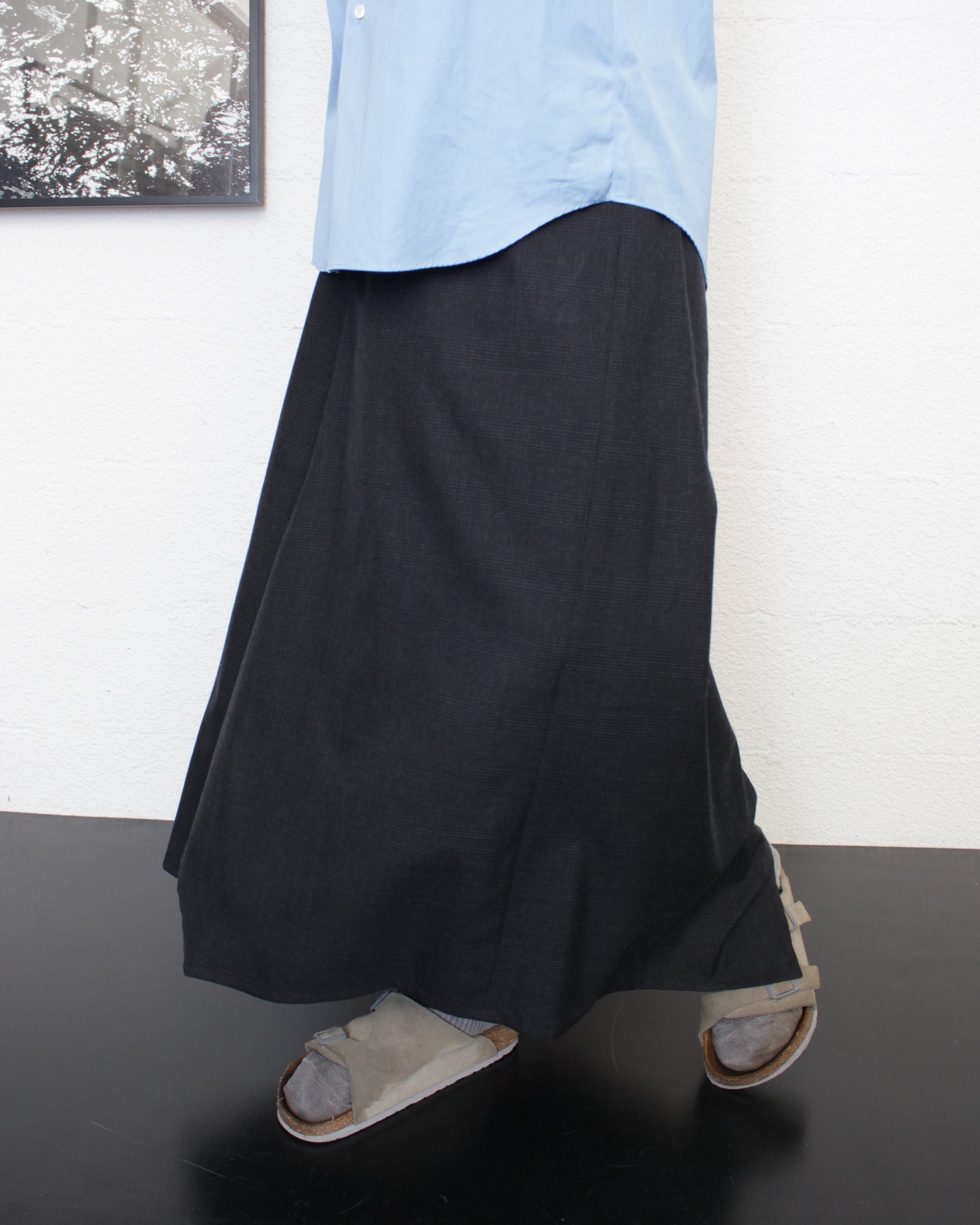 sulvam サルバム 通販 SKIRT PANTS (MW-P06-110) Gray – Mukta / Sal