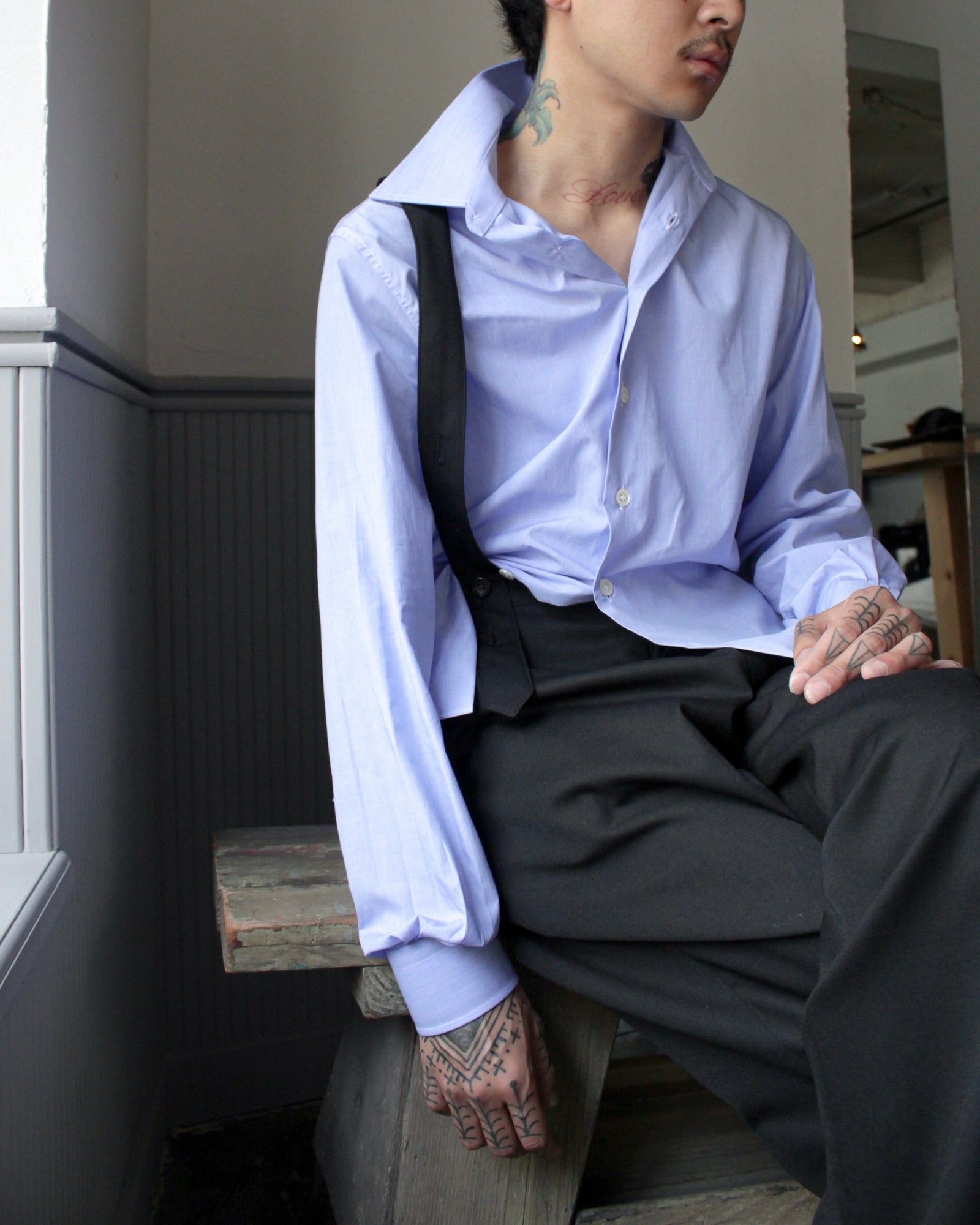 CAMISAS MANOLO カミサスマノロ 通販 BLUE FORMAL SHIRT (25020802