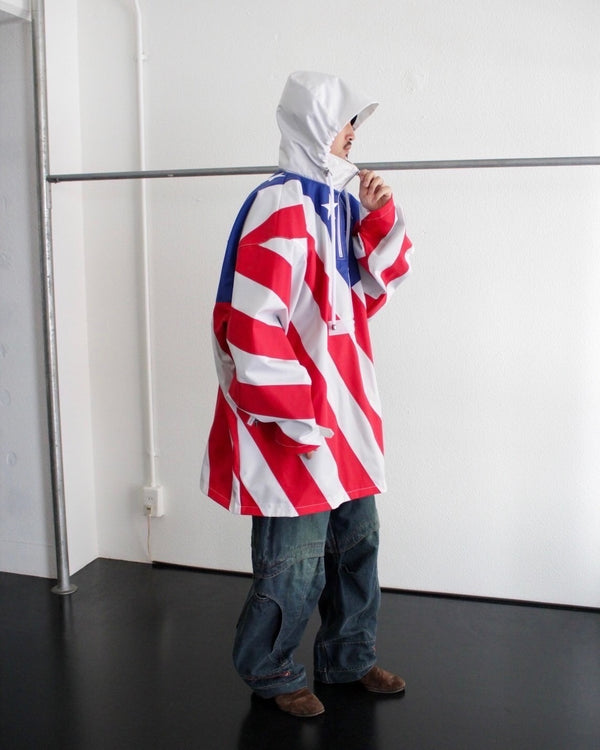 PATRIOTIC LONG HOODIE (TJUGO-ETT-6-PLH) American Flag