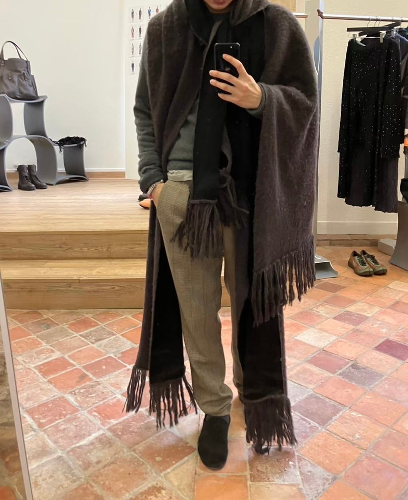 KIKO KOSTADINOV / TARR THROW - Black/Brown (KKAW25KN07-110)