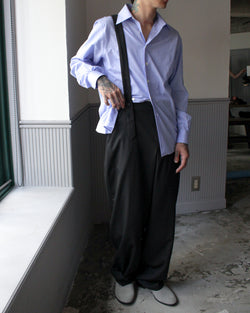 SULVAM / CLASSIC SUSPENDER SLACKS - Black (W-P04-100)