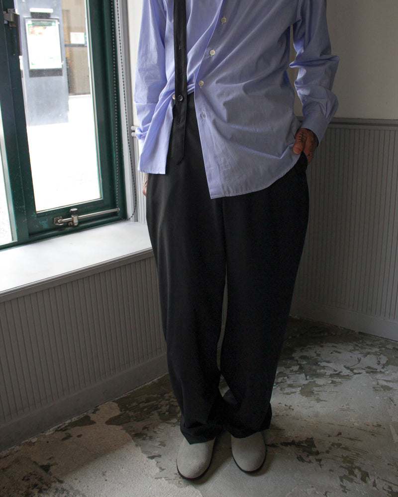 SULVAM / CLASSIC SUSPENDER SLACKS - Black (W-P04-100)