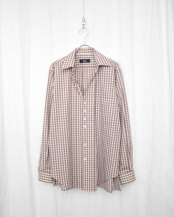 GINGHAM CHILDISH SHIRT (E12S002) Beige