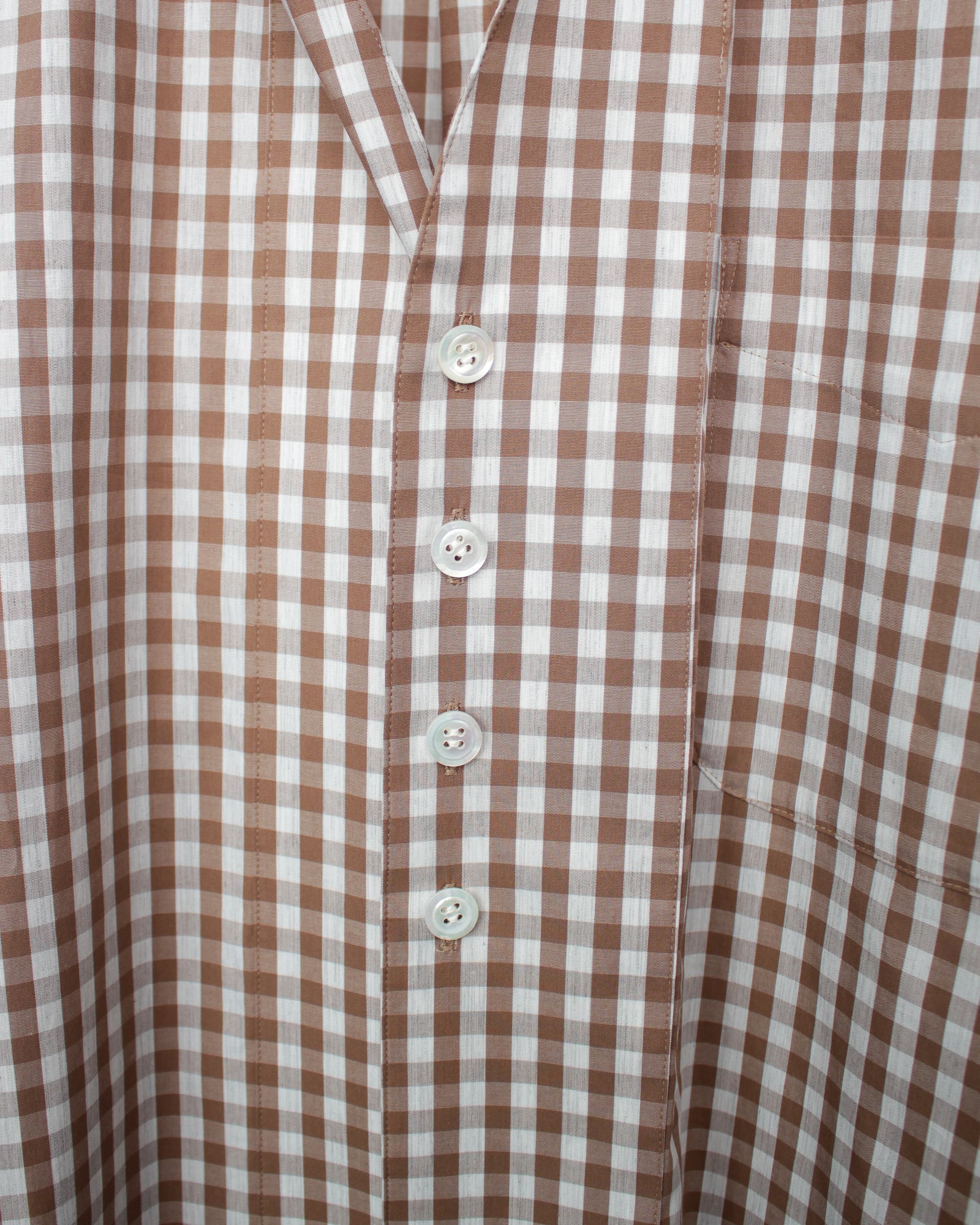 ENSOU. エンソウ 通販 GINGHAM CHILDISH SHIRT (E12S002) Beige ENSOU. エンソウ 通販 GINGHAM CHILDISH SHIRT (E12S002) Beige