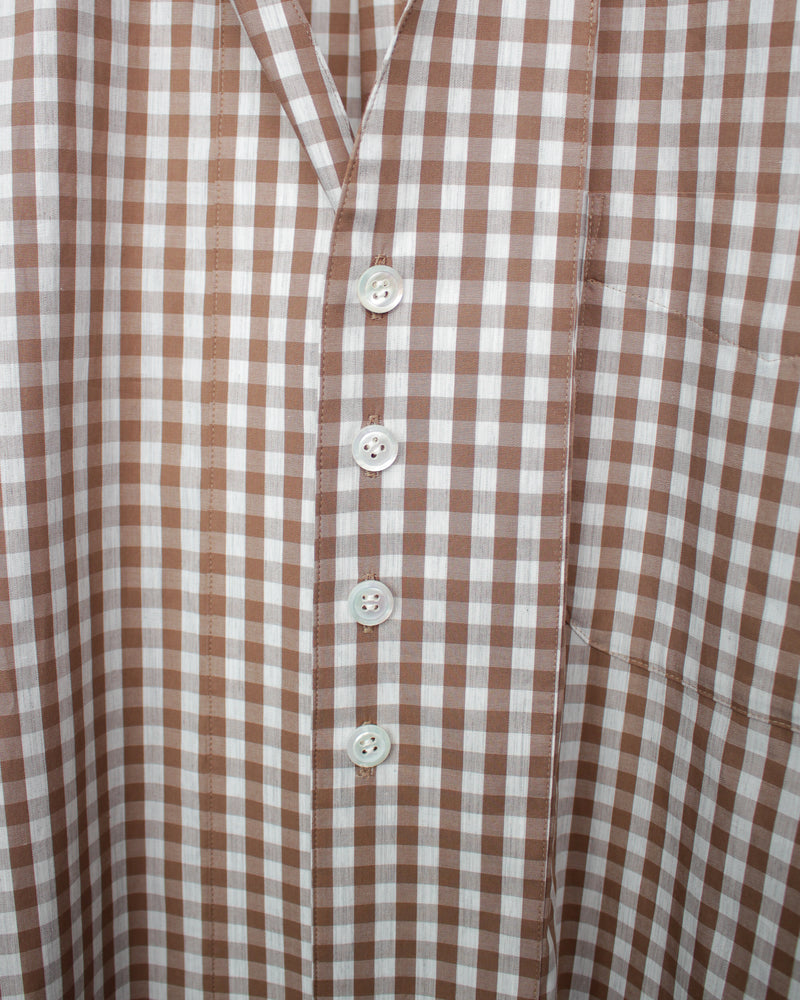 GINGHAM CHILDISH SHIRT (E12S002) Beige