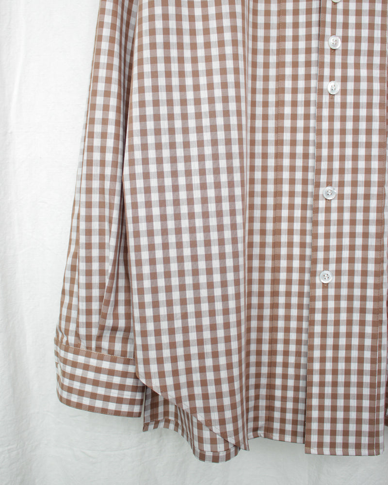 GINGHAM CHILDISH SHIRT (E12S002) Beige