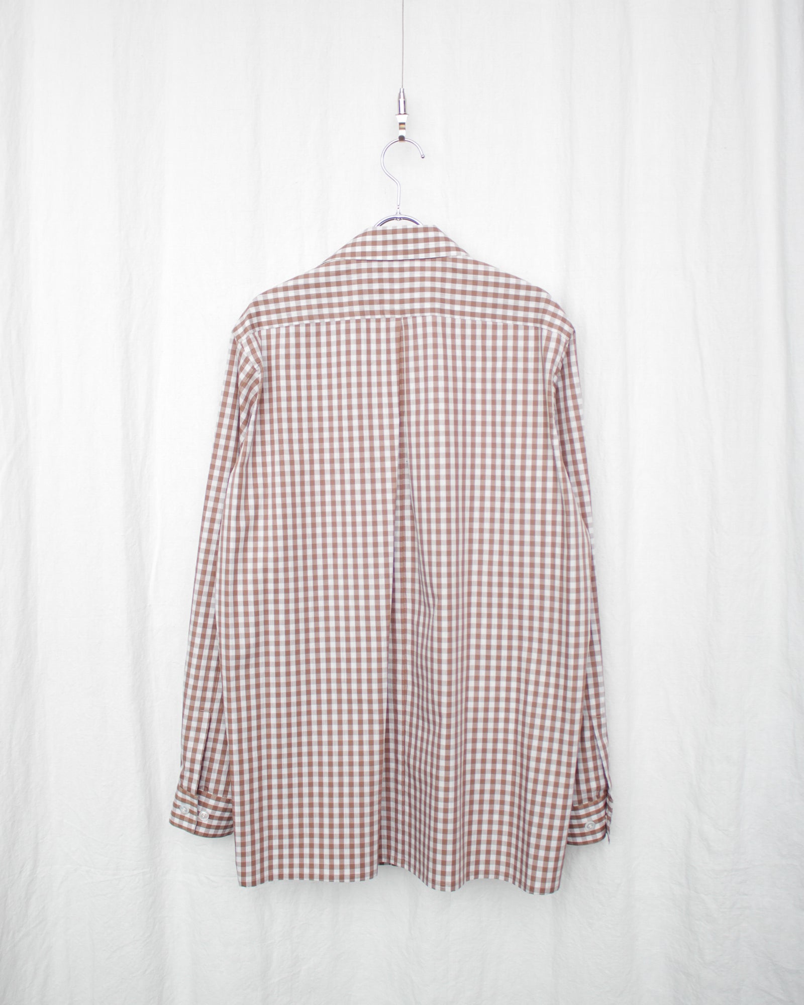 ENSOU. エンソウ 通販 GINGHAM CHILDISH SHIRT (E12S002) Beige