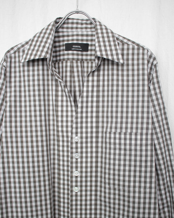 GINGHAM CHILDISH SHIRT (E12S002) Grey