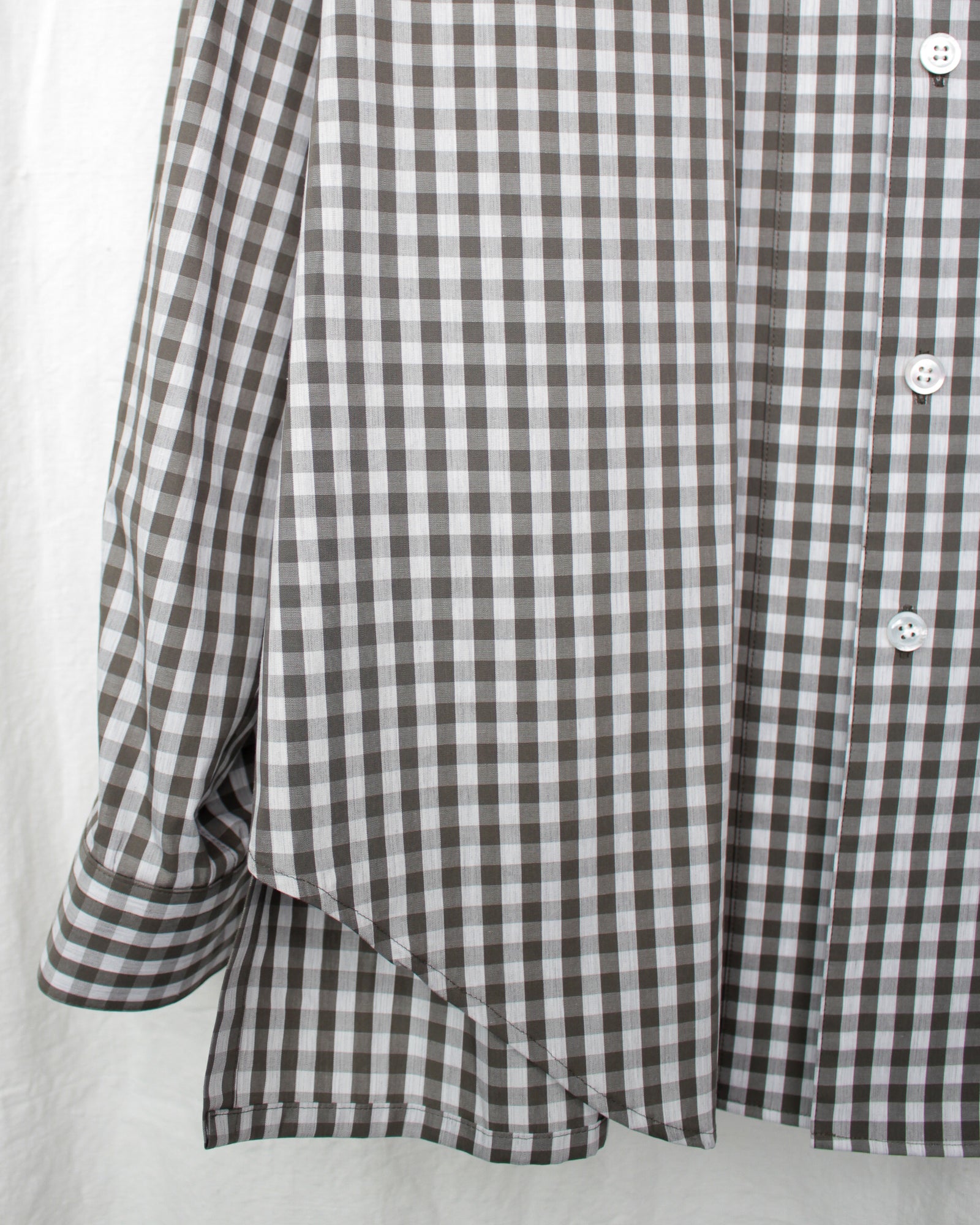 ENSOU. エンソウ 通販 GINGHAM CHILDISH SHIRT (E12S002) Grey