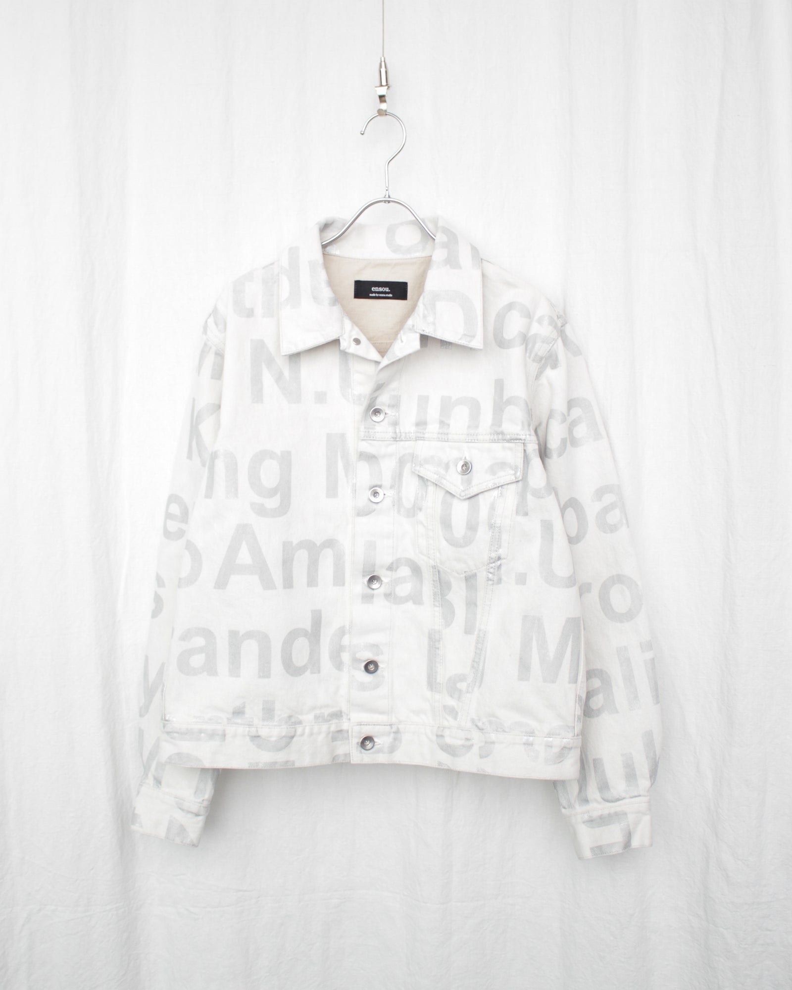 ENSOU. エンソウ 通販 ERASED JEAN JACKET-WASHED (E12J011) White X