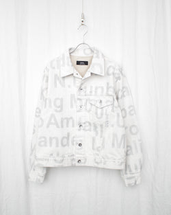 ERASED JEAN JACKET-WASHED (E12J011) White X Silver