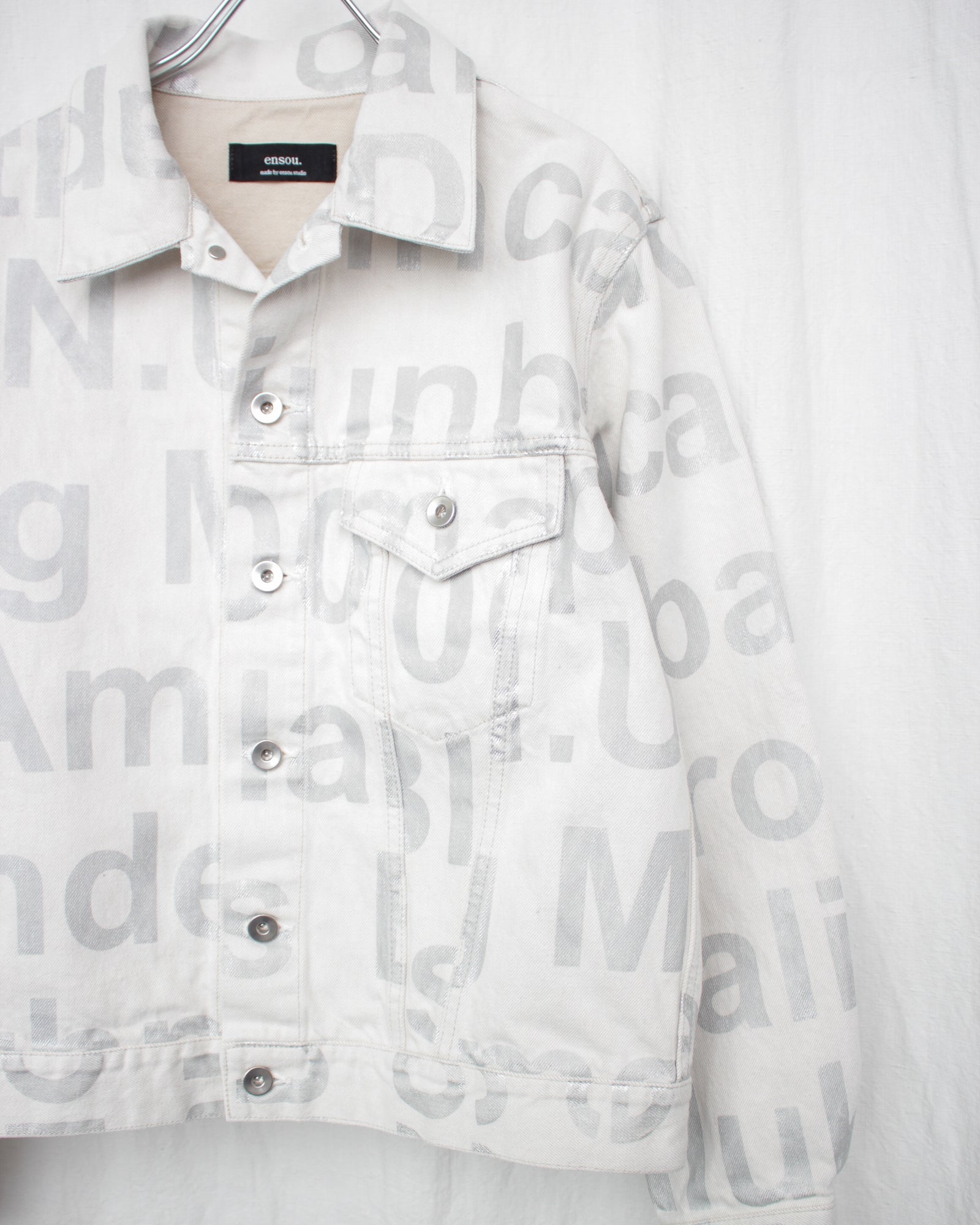 ENSOU. エンソウ 通販 ERASED JEAN JACKET-WASHED (E12J011) White X