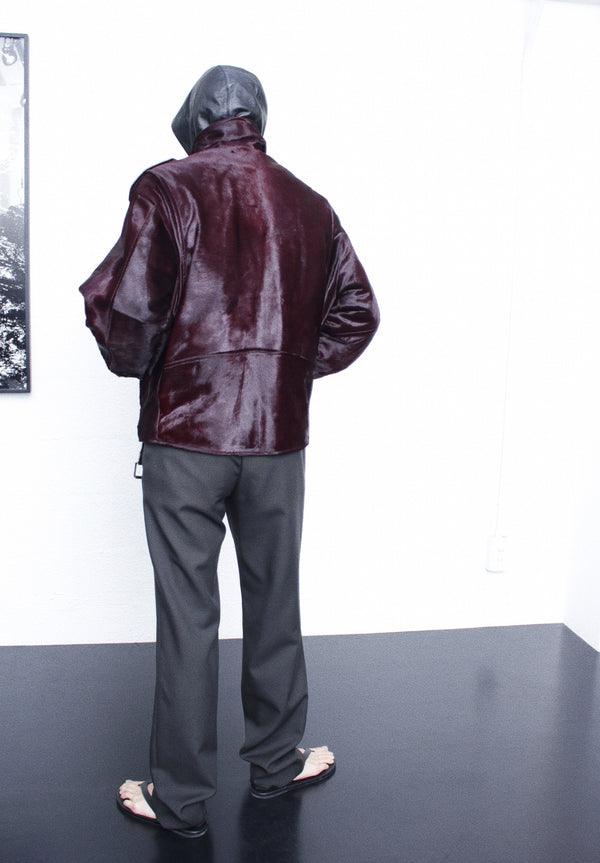 DRIES VAN NOTEN / LODZ 2371 M.L.JACKET - Burgundy (252-021803-2371)
