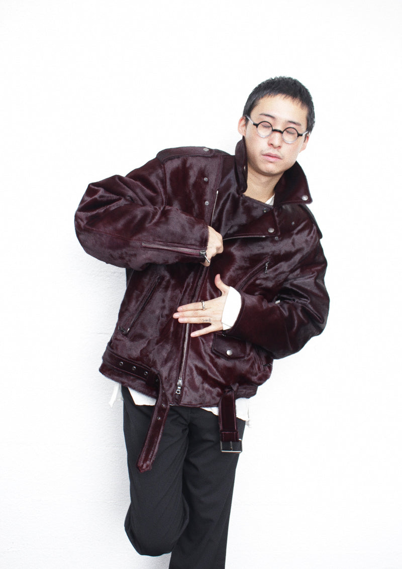DRIES VAN NOTEN / LODZ 2371 M.L.JACKET - Burgundy (252-021803-2371)