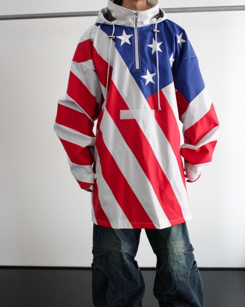PATRIOTIC LONG HOODIE (TJUGO-ETT-6-PLH) American Flag