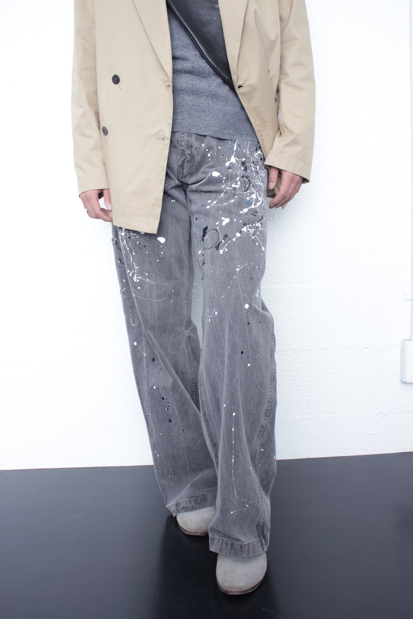 ensou. SPLASH PAINTER JEANS デニムパンツ 柿の葉