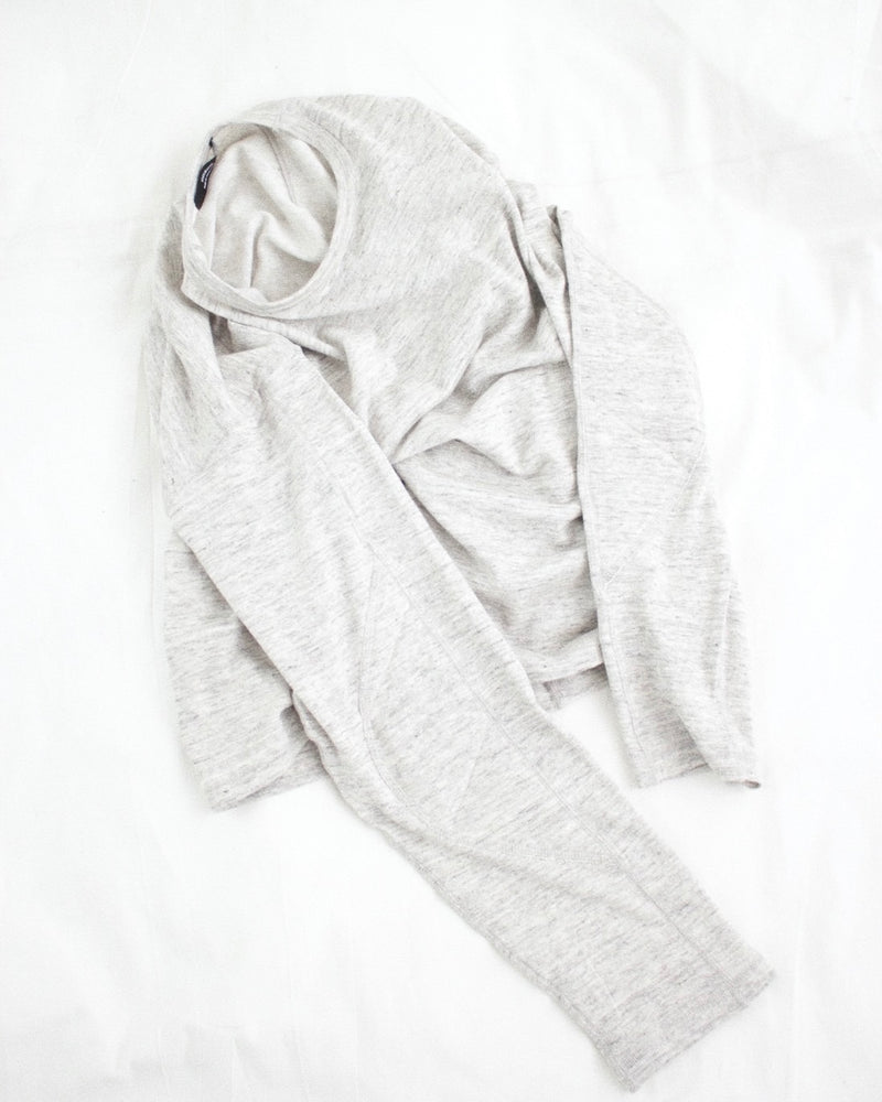 ENSOU. / D-SHAPED LONG SLEEVE TEE - Top Grey (E13T004)