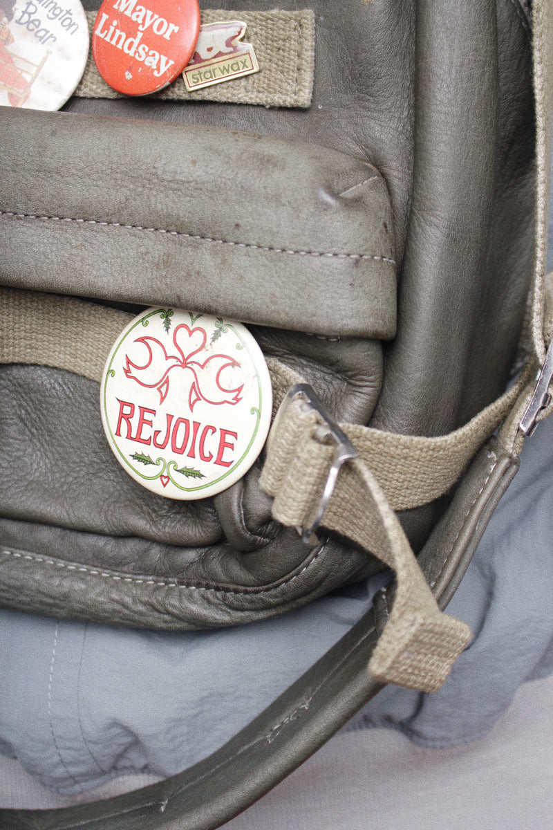 LES SIX / PINNED LEATHER RUCK - Green (sextio-fyra-9-ruck-a)