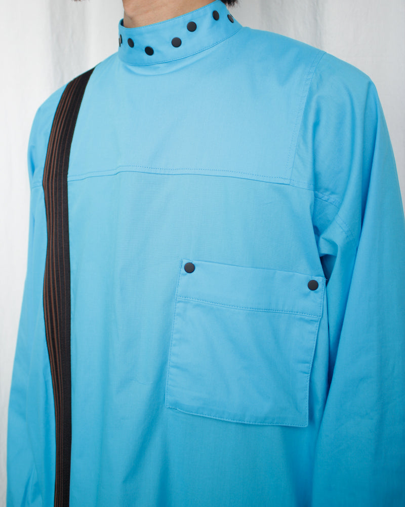 INEX SNAP LONG SHIRT (KKSS25SH03-65) Blue Lucent