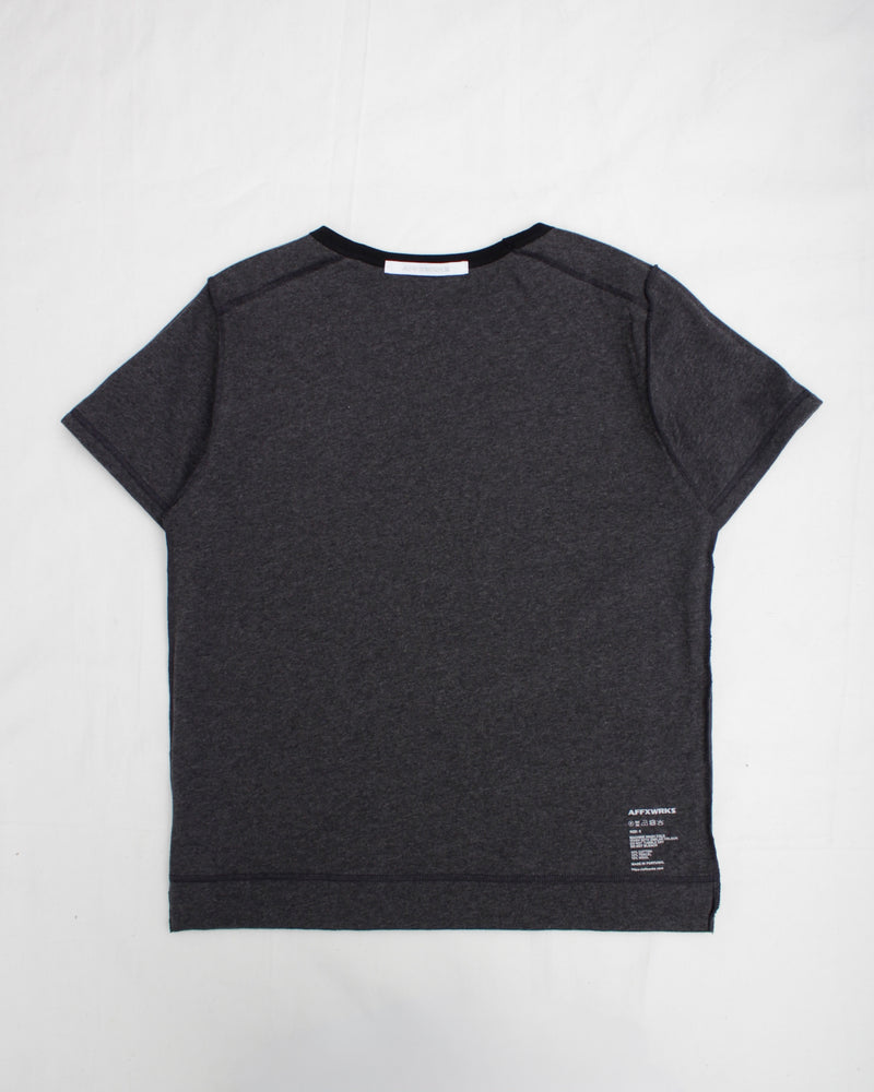 REVERSE T-SHIRT (FW24T08) Black/Grey