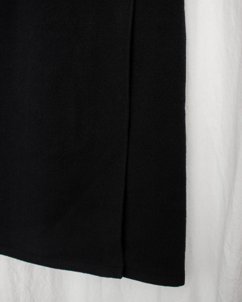 RIER / FLEECE WRAP SKIRT - Black (SKT23 X02)