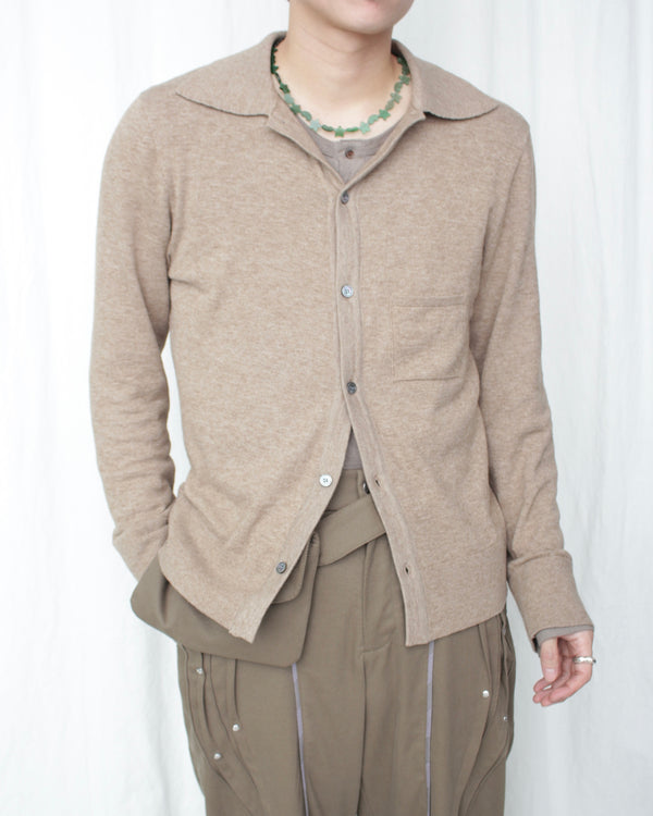 BROWN SANDALO KNITTED SHIRT (CM-FIGMKT-02A) Brown