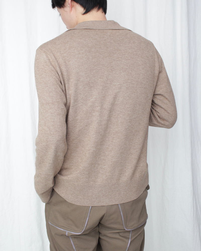 BROWN SANDALO KNITTED SHIRT (CM-FIGMKT-02A) Brown