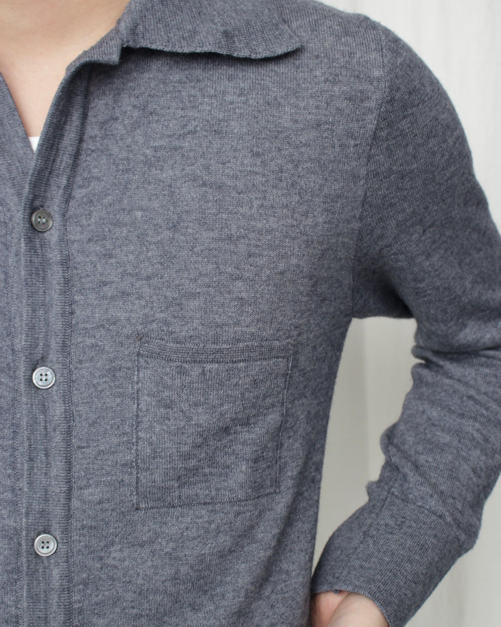 CAMISAS MANOLO / GREY INOX KNITTED SHIRT (CM-FIGMKT-02) Grey CAMISAS MANOLO / GREY INOX KNITTED SHIRT (CM-FIGMKT-02) Grey