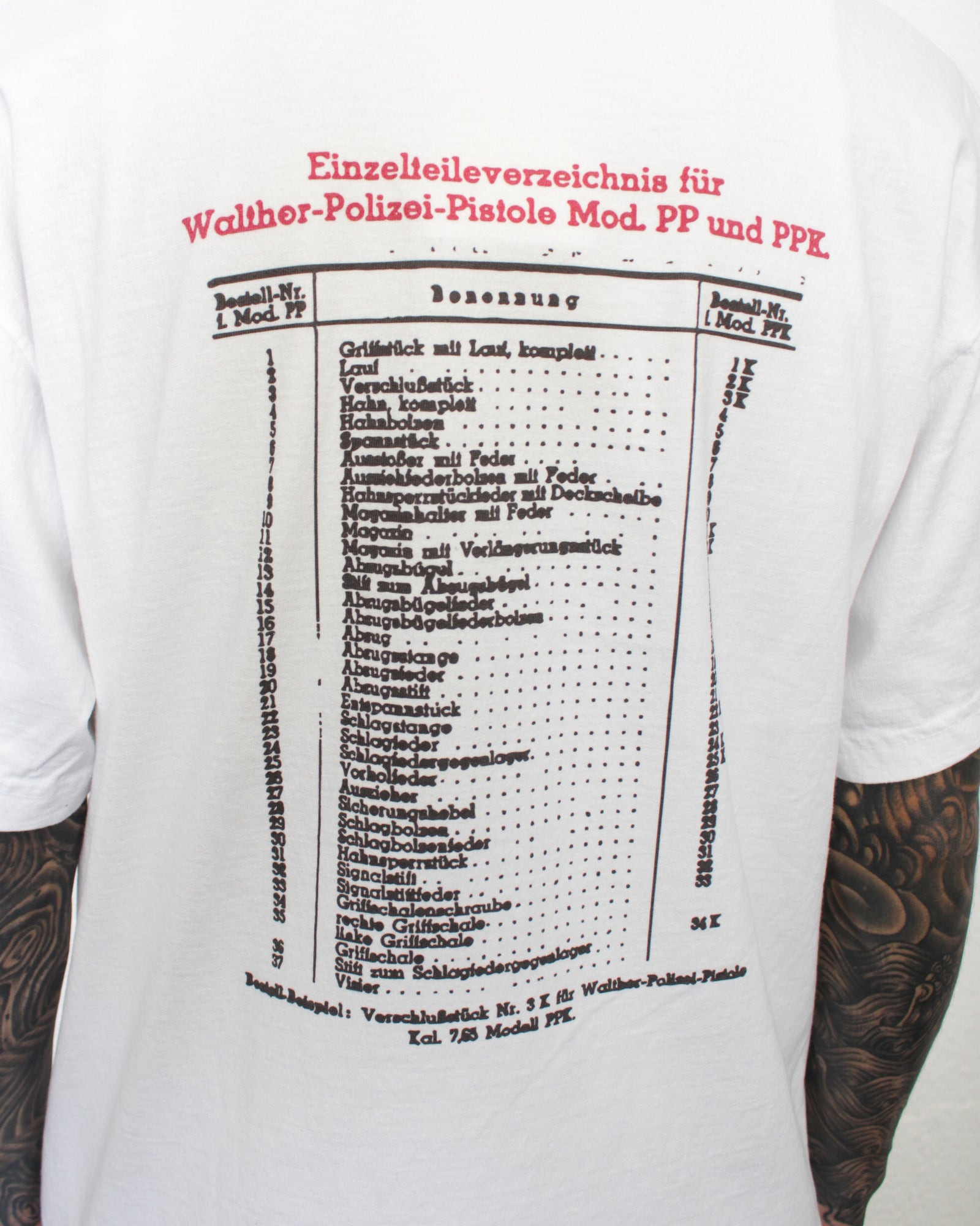 LES SIX レシス 通販 GUN CATALOGUE TEE (FEMTIO-ÅTTA-9-GUN) White