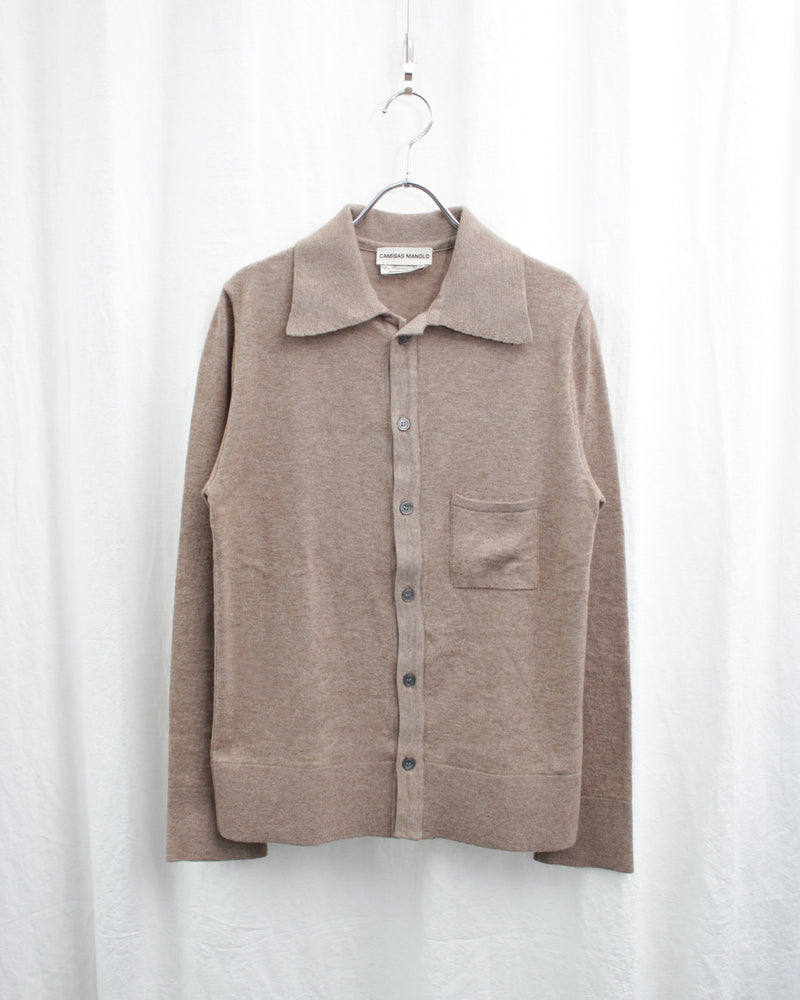 BROWN SANDALO KNITTED SHIRT (CM-FIGMKT-02A) Brown