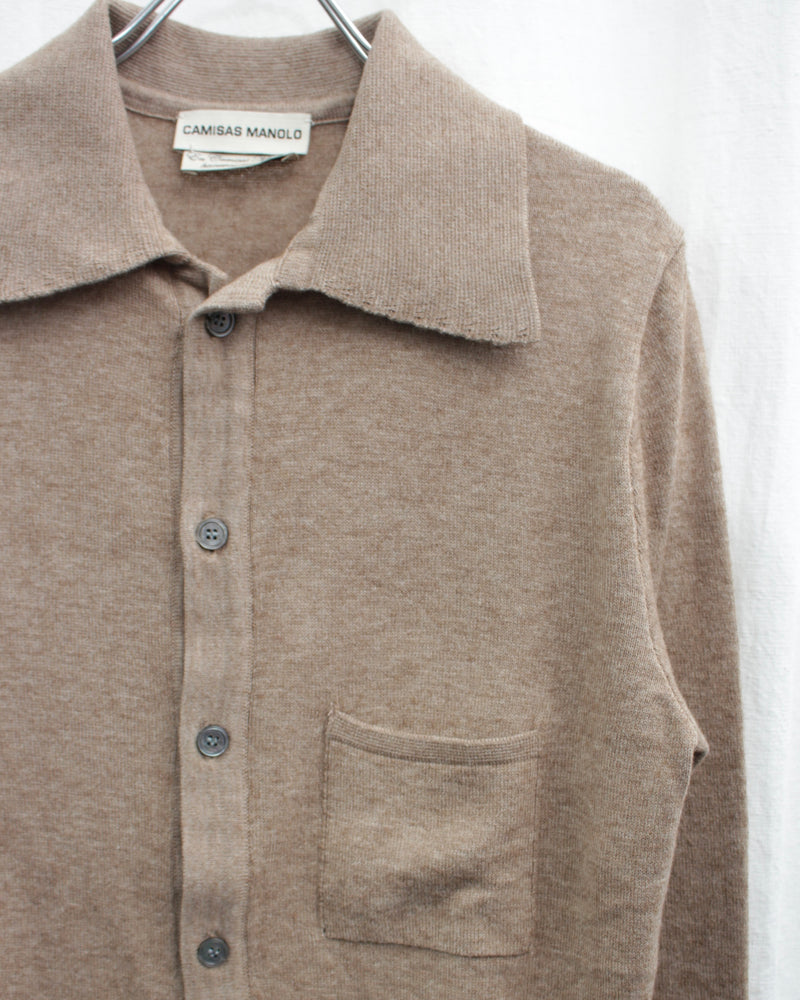 BROWN SANDALO KNITTED SHIRT (CM-FIGMKT-02A) Brown