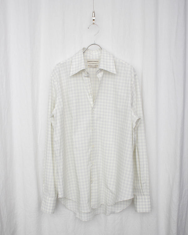 OFF WHITE GREY CHECKS NORMAL SHIRT (CM-FIG-02A) Off White