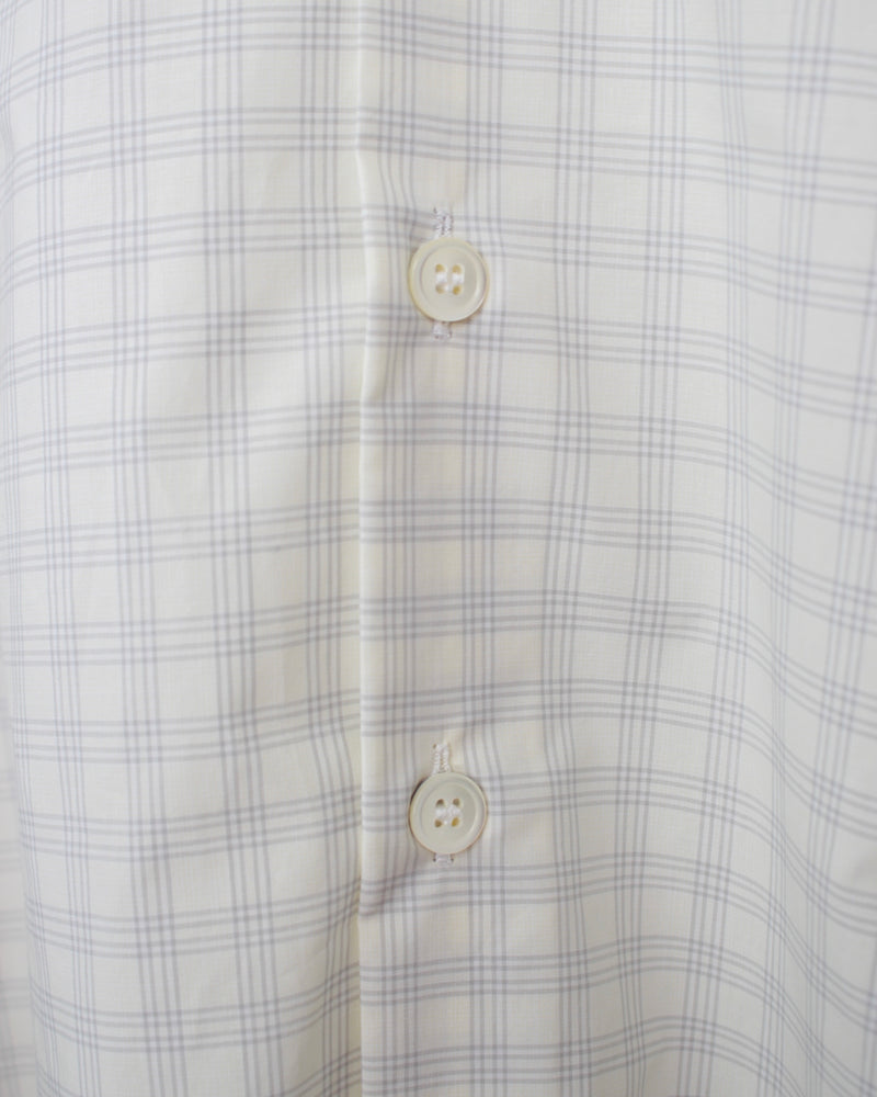 OFF WHITE GREY CHECKS NORMAL SHIRT (CM-FIG-02A) Off White