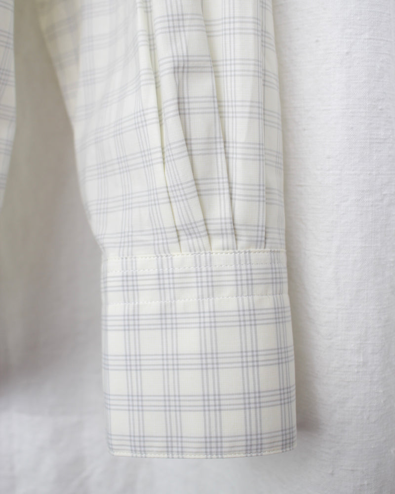 OFF WHITE GREY CHECKS NORMAL SHIRT (CM-FIG-02A) Off White