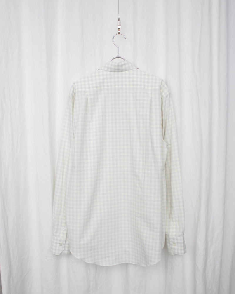 OFF WHITE GREY CHECKS NORMAL SHIRT (CM-FIG-02A) Off White