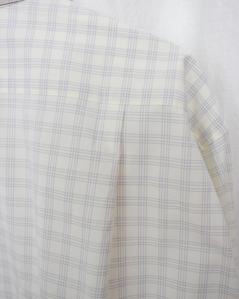 OFF WHITE GREY CHECKS NORMAL SHIRT (CM-FIG-02A) Off White