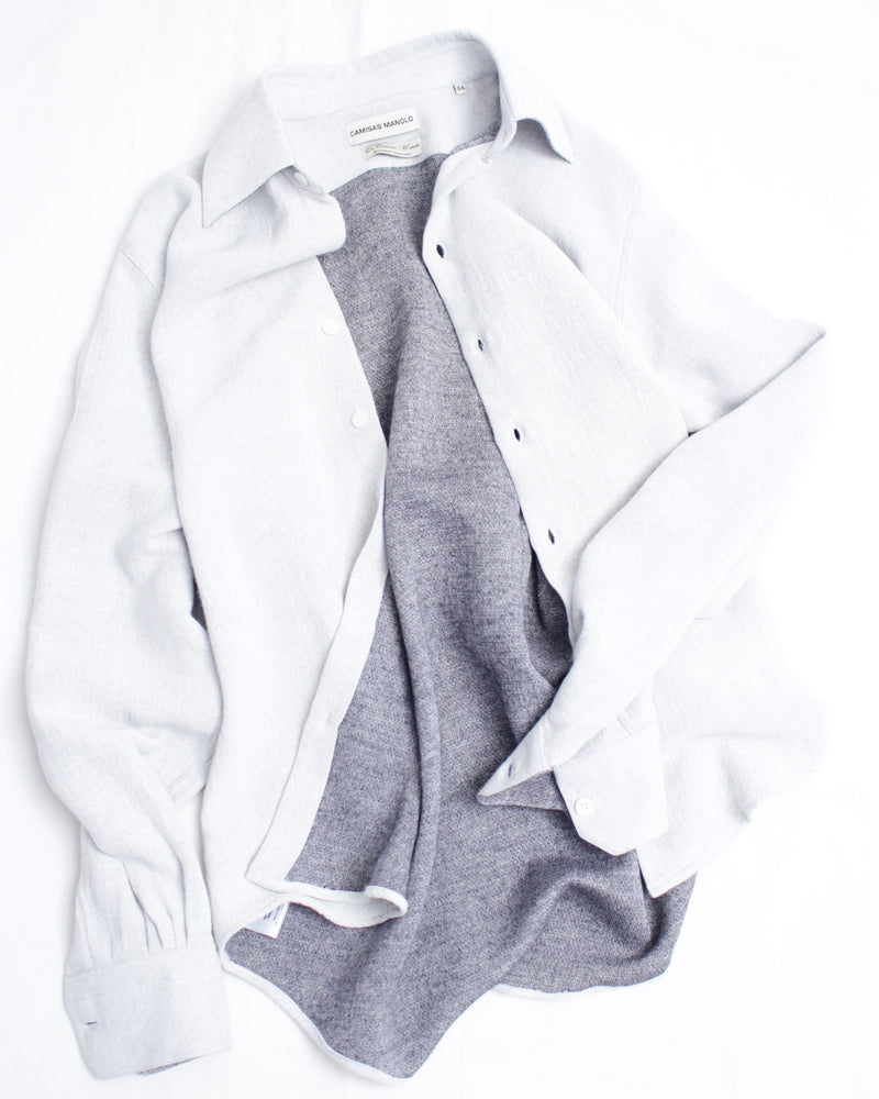 CAMISAS MANOLO / NORMAL SHIRT (26010601) White/Black – Mukta / Sal